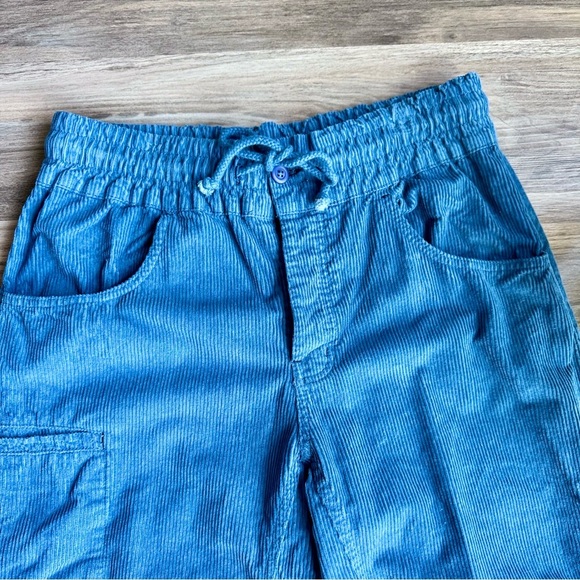 We The Free Modern Love High Rise Pull-On Corduroy Blue Drawstring Cargos Size M - Picture 6 of 15